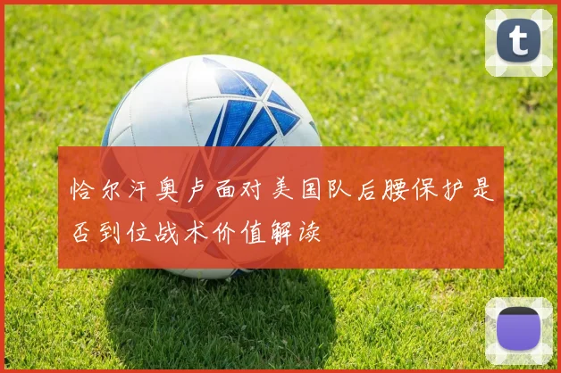 恰尔汗奥卢面对美国队后腰保护是否到位战术价值解读